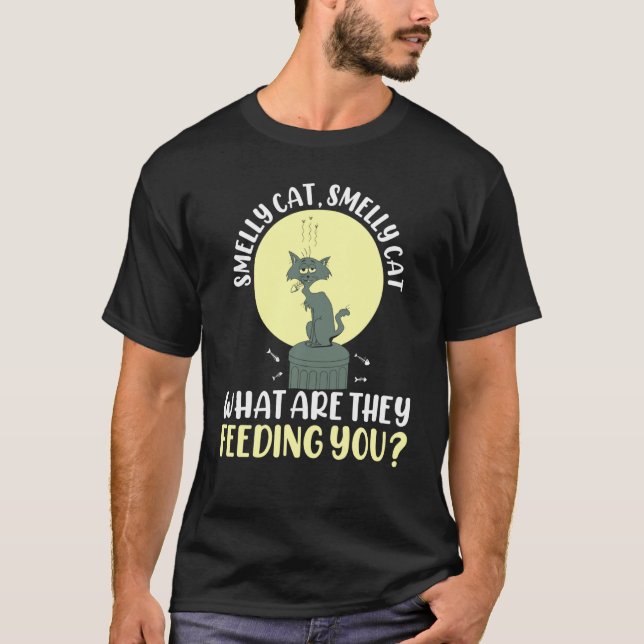 Smelly Cat Cute Cat Animal Kattunge T Shirt (Framsida)