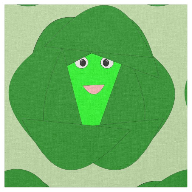 Smelly jul Brussels Sprout Craft Fabric Tyg (Närbild)