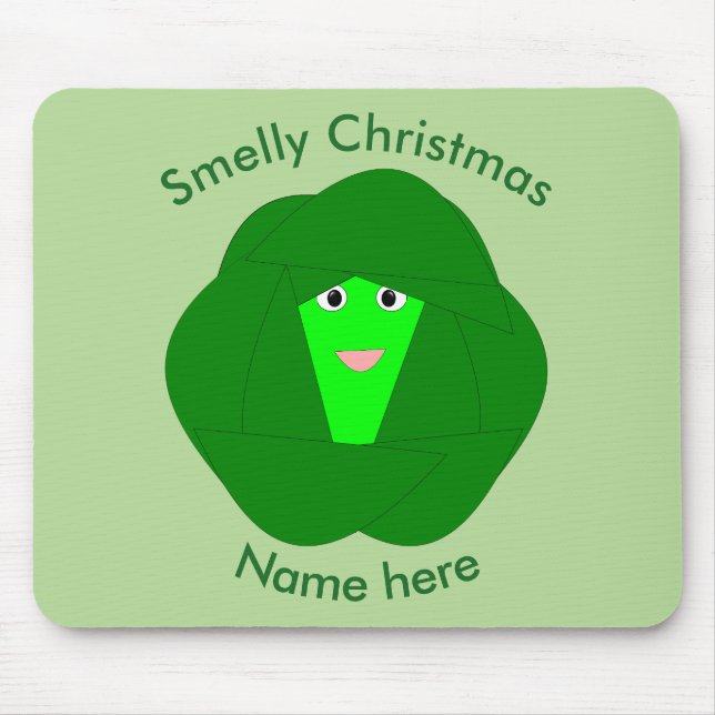 Smelly jul Bryssel Sprout Mousepad Musmatta (Framsidan)