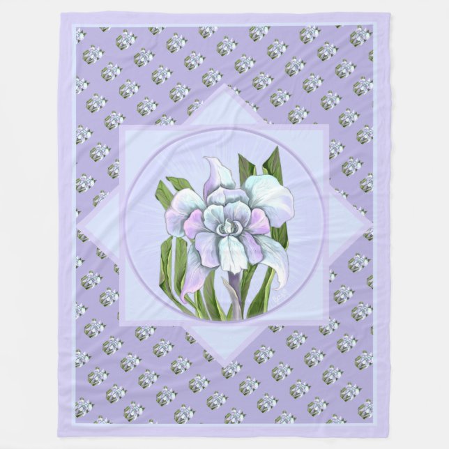 Smeraldo blomfilt fleecefilt (Framsidan)