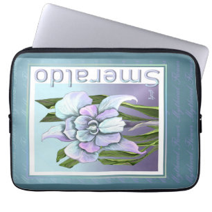 Smeraldo-blommor Laptop Fodral