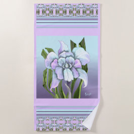 Smeraldo Flower Beach Towel