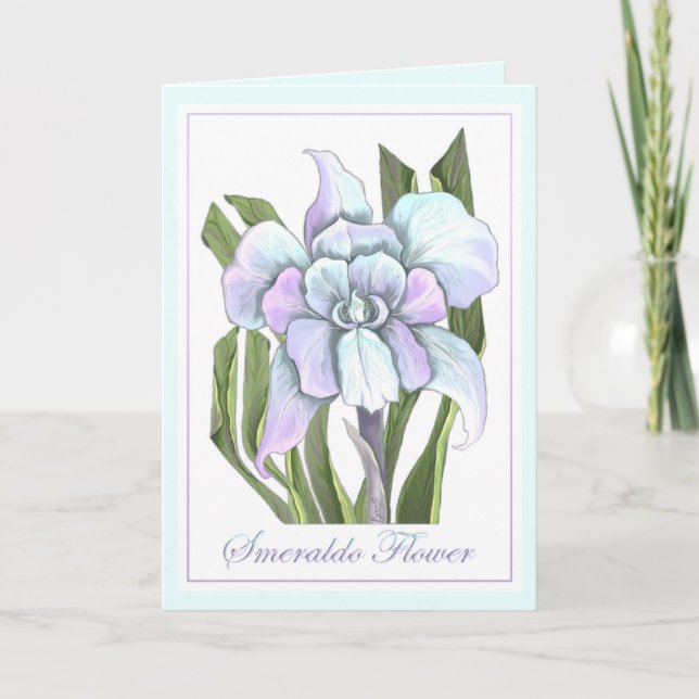 Smeraldo Flower Birthday Card Kort (Framsida)