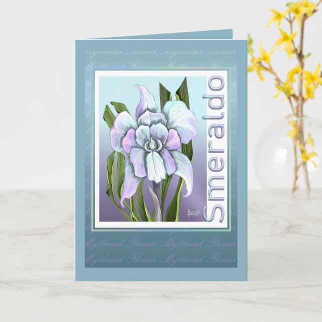 Smeraldo Flower-födelsedagskort Kort (Gul blomma)