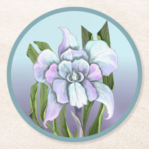 Smeraldo Flower Underlägg Papper Rund