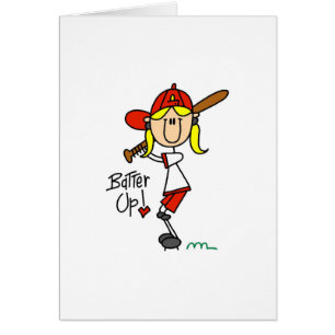 Smet upp! Softballstick figurkort Hälsningskort