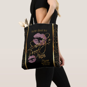 Smeta bevis 💋 Läppar - Lipsnas - Rosa ros Tygkasse
