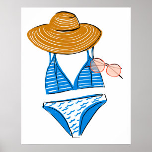 Smeta upp Sol - Blå smekfärg Poster