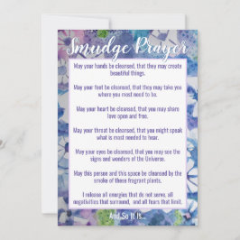 Smeta ut bön för rengöring av platta energikort inbjudningar