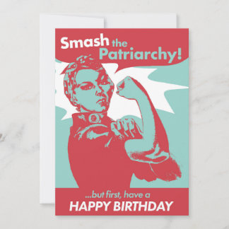Smeta ut Patriarchy Rosie Riveter Birthday Card