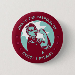 Smeta ut patriarkatet Rosie Riveter Knapp