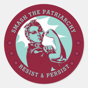 Smeta ut patriarkatet Rosie the Riveter Red Runt Klistermärke