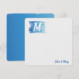 Smeta ut vattenfärgsfärg med Monogram Kort