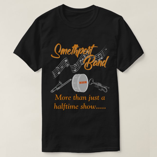 Smethport Band Supporter Mörk Shirt T (Design framsida)