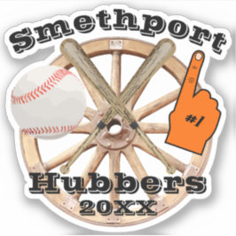 Smethport Hubbers #1 Fläkt Baseball Softball och F Klistermärken