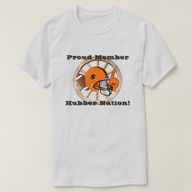 Smethport Hubbers Hubber Nation Football Helmet LT T Shirt (Design framsida)