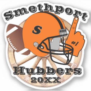 Smethport Hubbers Wheel #1 Fläkt Football Helmet Klistermärken