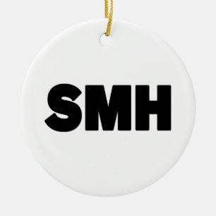 SMH Text Slang Julgransprydnad Keramik