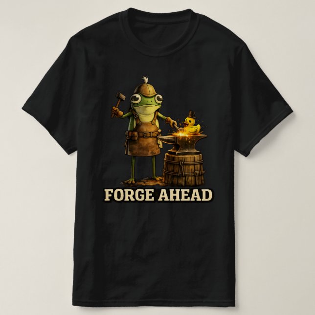 Smida Fram Hantverkargroda & Glödande Gnistor Kons T Shirt (Design framsida)