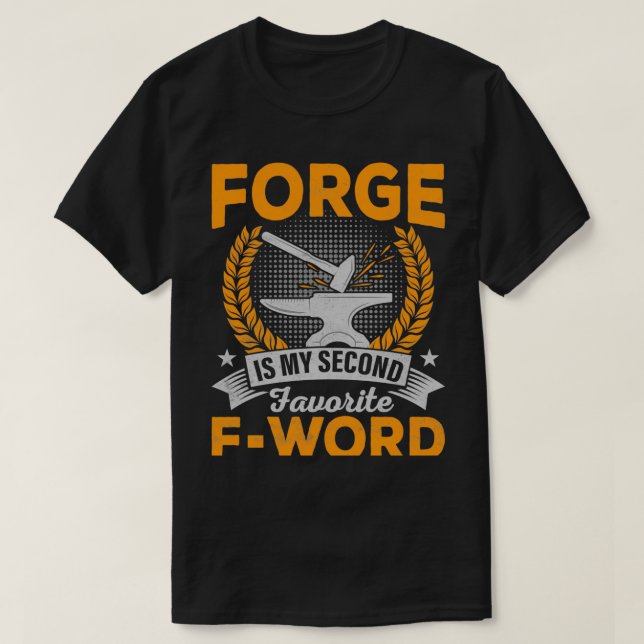 Smidd i Fire Ironworking Forger Farrier T. T Shirt (Design framsida)
