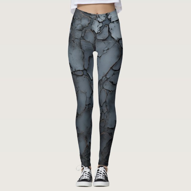 Smidd Metall 3D, klistrad Leggings (Framsida)