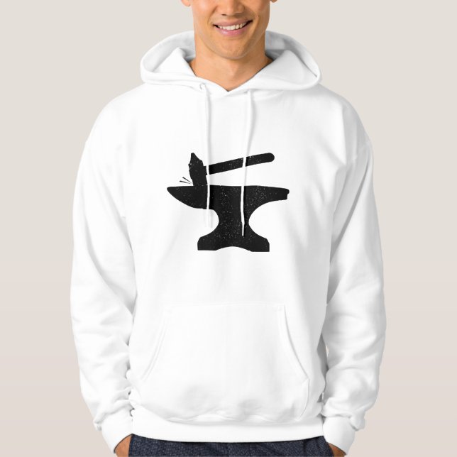 Smide Svartsmide Smältugn Smide Hoodie (Framsida)