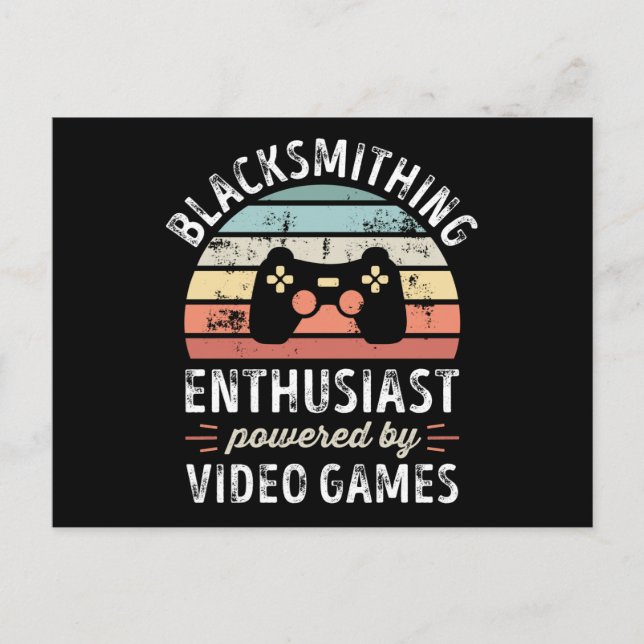 Smidesentusiast driven av TV-spel Vykort (Framsida)