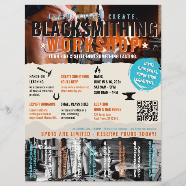 Smidesverkstad Flyer ren (Framsidan)