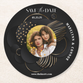 Smidig Skript Vertikal Foto Spara Datum  Underlägg Papper Rund