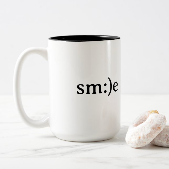Smil du kan Två-Tonad mugg (Med munk)