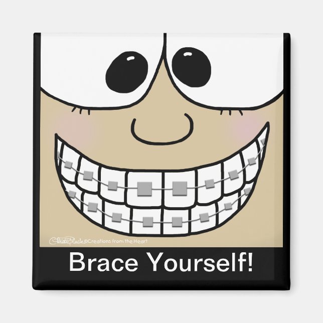 Smil med klammerparenteser magnet (Framsidan)