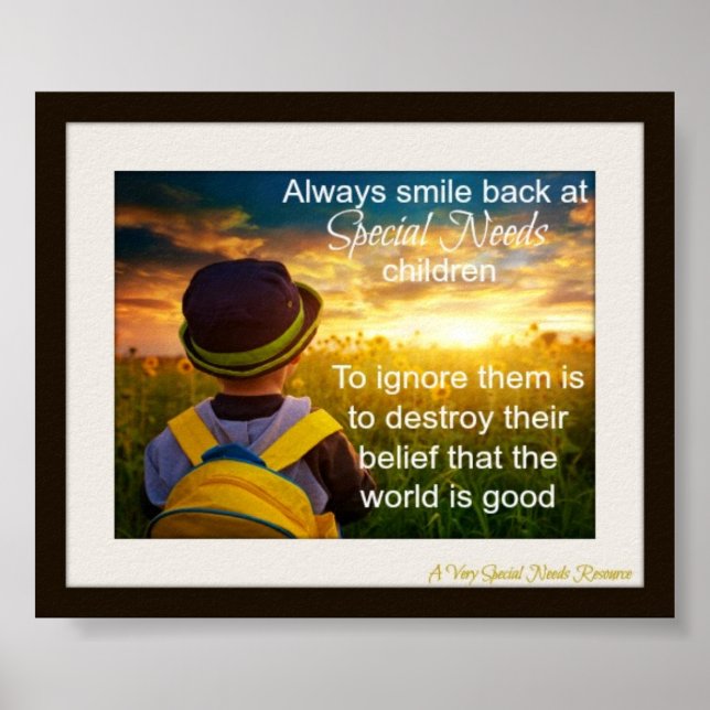 Smila alltid Speciella behovsbarn Poster (Framsidan)