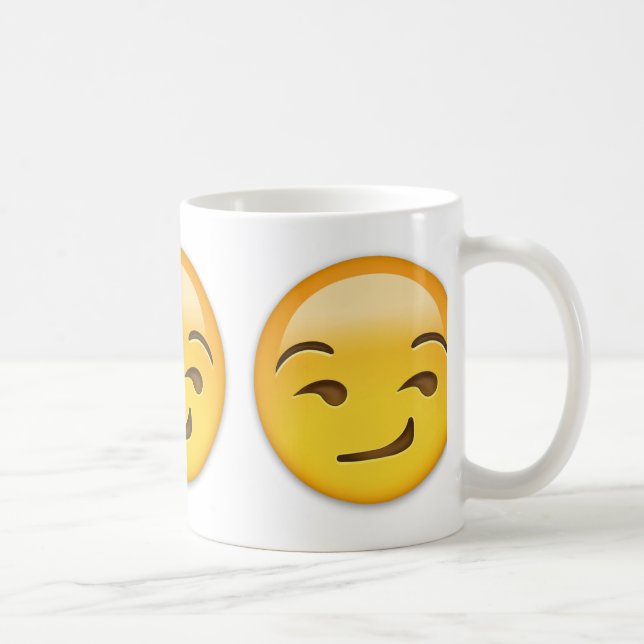 Smila ansikte Emoji Kaffemugg (Höger)