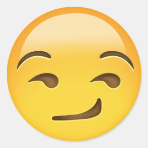Smila ansikte Emoji Runt Klistermärke