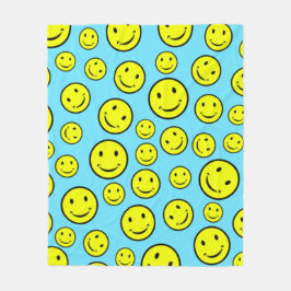 Smilande Ansikte Fleecefilt