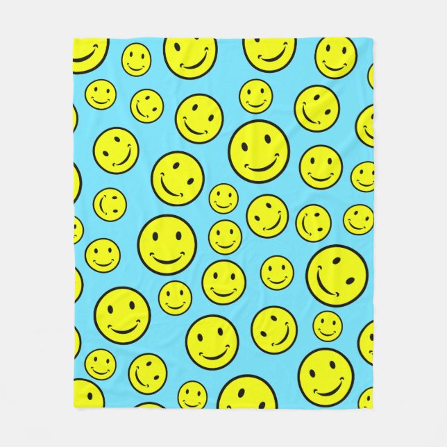 Smilande Ansikte Fleecefilt (Framsidan)