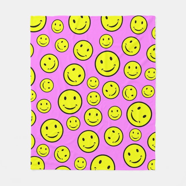 Smilande Ansikte Fleecefilt (Framsidan)