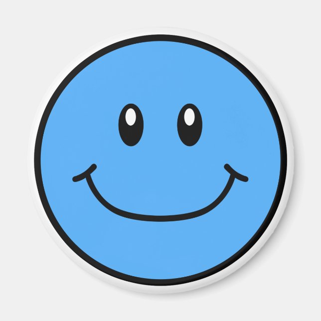 Smilande Ansikte Magnet Blue 0001 (Framsidan)