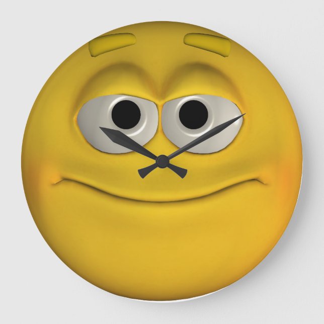 Smilande Ansikte Stor Klocka (Framsida)