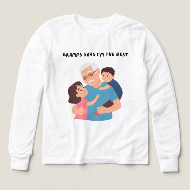 Smilande farfar t shirt (Design framsida)