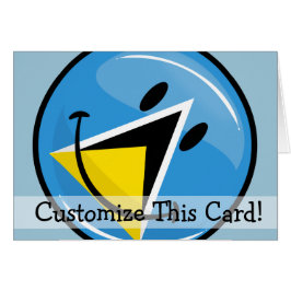 Smilande Flagga Saint Lucia Hälsningskort