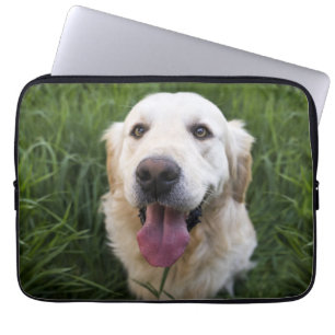 Smilande Golden Retriever Laptop Fodral
