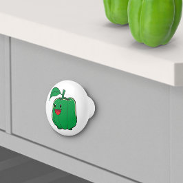 Smilande Grönt Bell Pepper Knopp