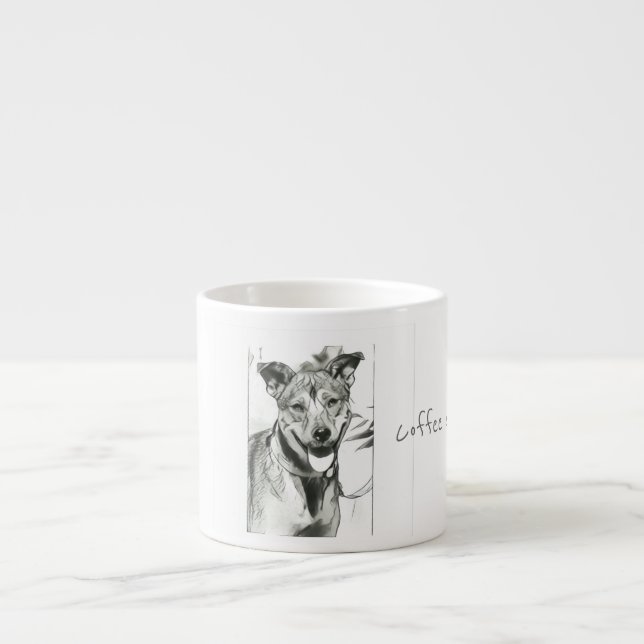 Smilande Hund Espresso Mugg Espressomugg (Framsidan)