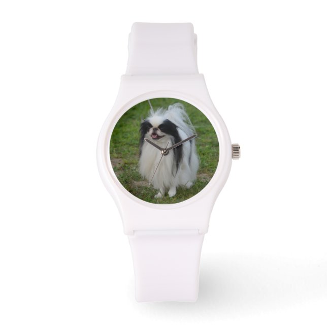 Smilande japanskt chin armbandsur (Framsida)