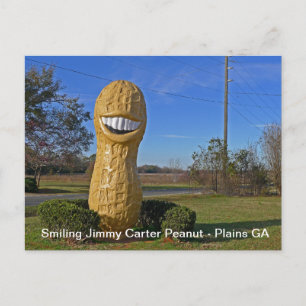 Smilande Jimmy Carter Peanut - Plains Georgia Vykort