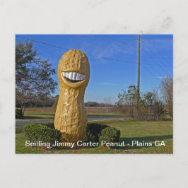 Smilande Jimmy Carter Peanut - Plains Georgia Vykort