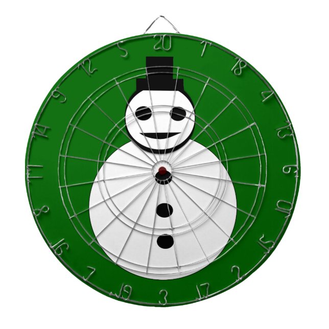 Smilande julafton Snögubbe Dart Board Darttavla (Framsidan)