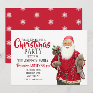 Smilande Jultomten Inbjudningar