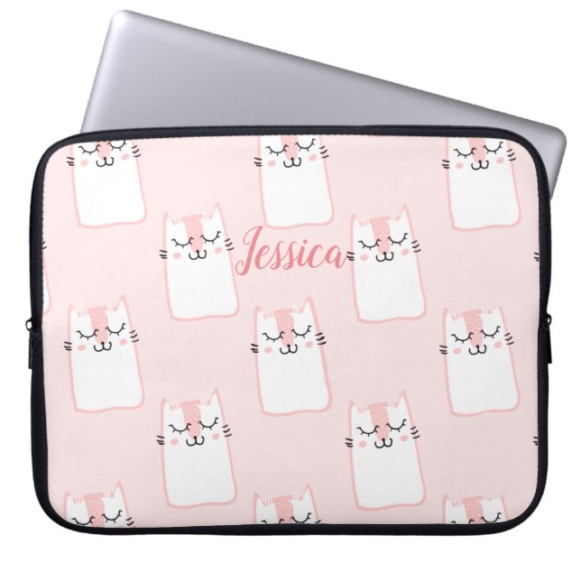 Smilande katt laptop fodral (Framsidan)